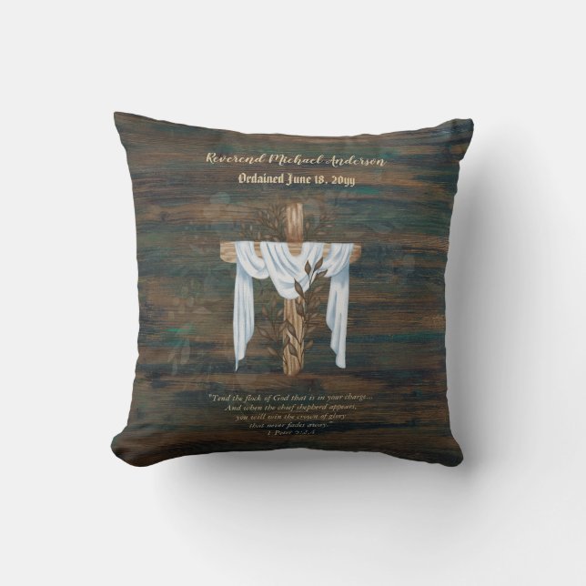 Coussin Prêtre nouvellement ordonné Pasteur Deacon Ministr (Recto)