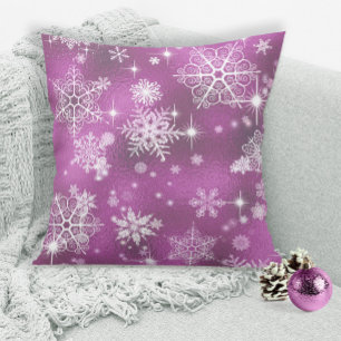 Coussin Prettiest Snowflakes Motif Orchid rose ID846