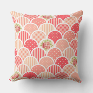 Coussin Pretty colors l Retro pattern in pink l Floral