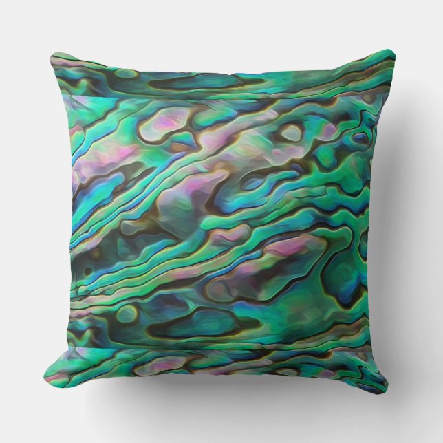 Coussin Pretty Painterly Paua Abalone Pillow (Recto)