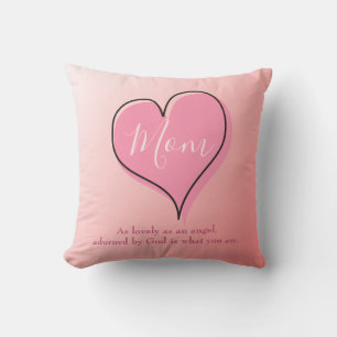 Coussin Pretty Pink ombre arrière - plan Maman