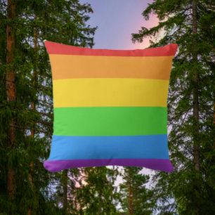 Coussin Prideful Lounge : Drapeau Arc-en-Ciel
