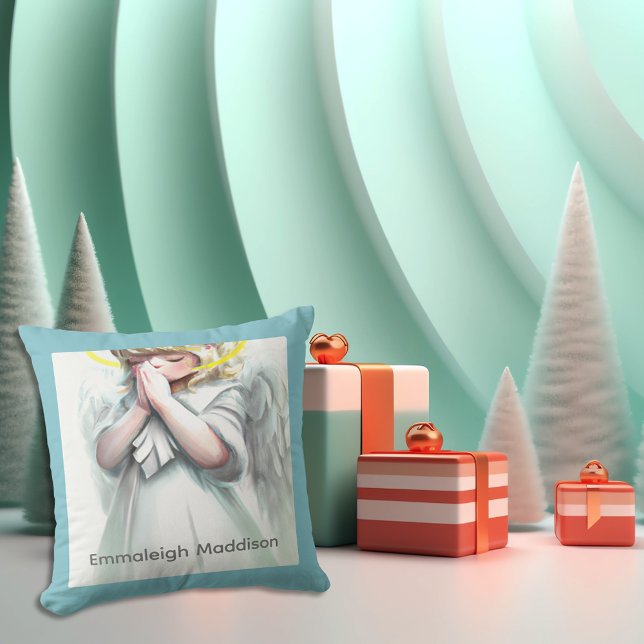 Coussin Prier Petit Ange Fille (Créateur téléchargé)