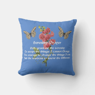Coussin Prière Et Papillon Sérénité