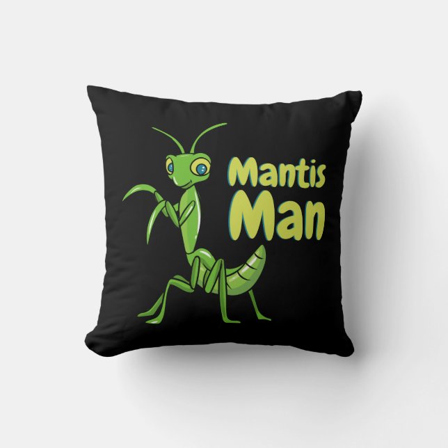 Coussin Prière Mantis Man Green Garden Insect (Recto)