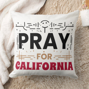 Coussin Priez pour la Californie ・ Soutien à CA