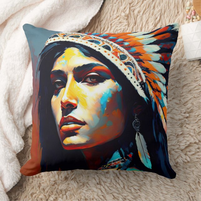 Coussin Princesse amérindienne guerrière (Couverture)