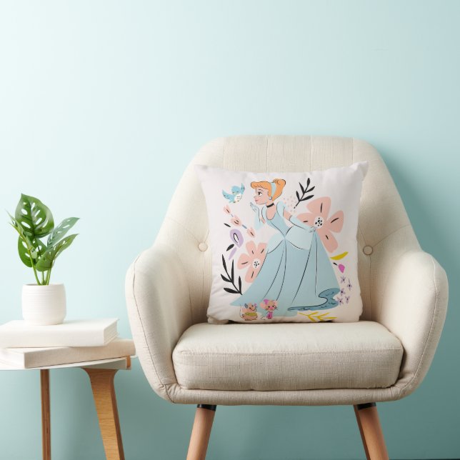 Coussin Princesse Disney | Cendrillon & Animaux (Chaise)