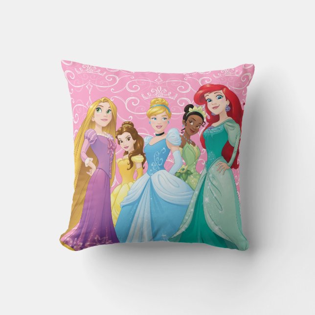 Coussin Princesse Disney | L'Intrépide est la force (Recto)