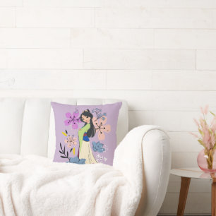 Coussin Princesse Disney   Mulan dans le jardin