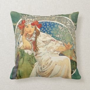 Coussin Princesse Hyacinth Pillow d'Alphonse Mucha