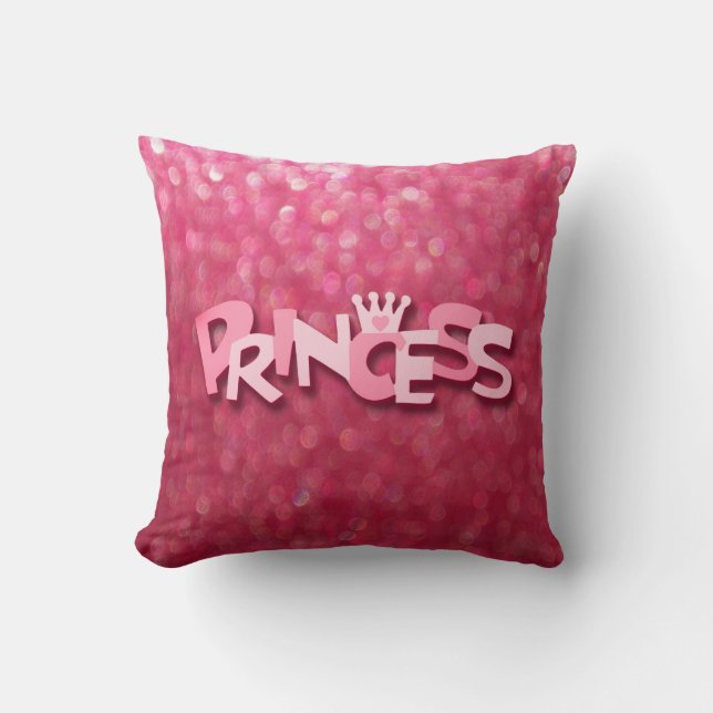 Coussin Princesse rose scintillante mignonne Bokeh (Recto)