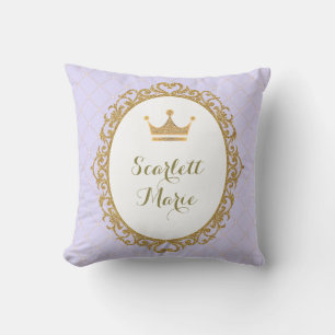 Coussin Princesse royale Crown Nursery Decoration d'or de
