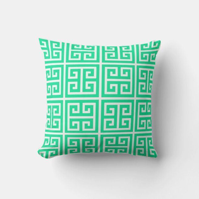 Coussin principal grec vert en bon état (Recto)