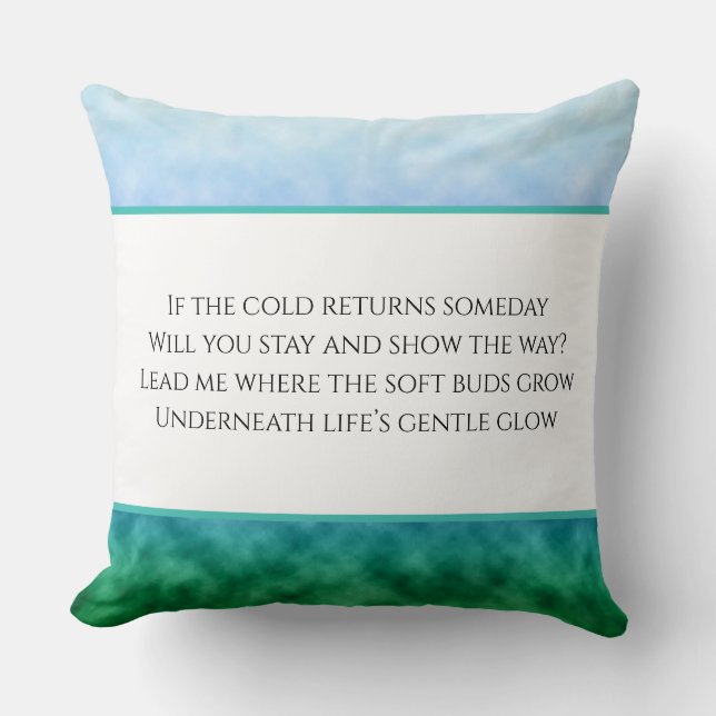 Coussin Printemps sous le ciel (Recto)