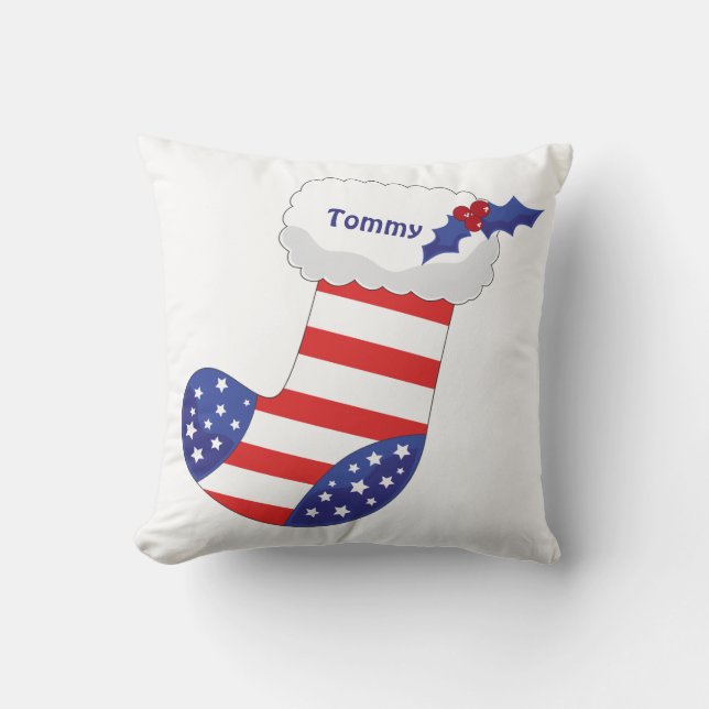 Coussin Prise de Noël patriotique (Recto)