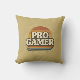 Coussin PRO GAMER — Insigne Vintage de coucher de soleil