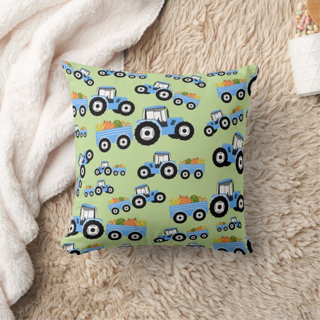 Coussin Production de Camion Blue Tracteur (Couverture)