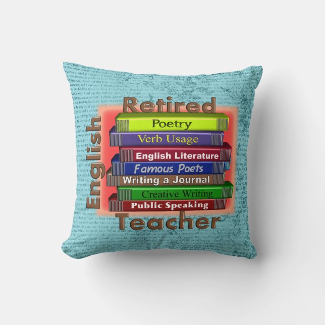 Coussin Professeur d'Anglais retraité (Recto)