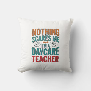 Coussin Professeur de garderie Halloween Fantôme Vintage T