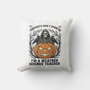 Coussin Professeur Météo Halloween Épouvantable Faucheur C