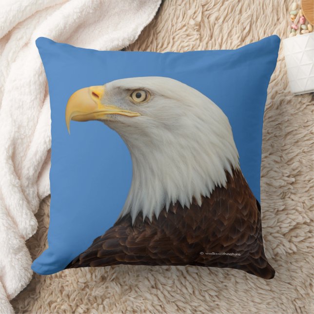 Coussin Profil d'un aigle à tête blanche adulte (Couverture)