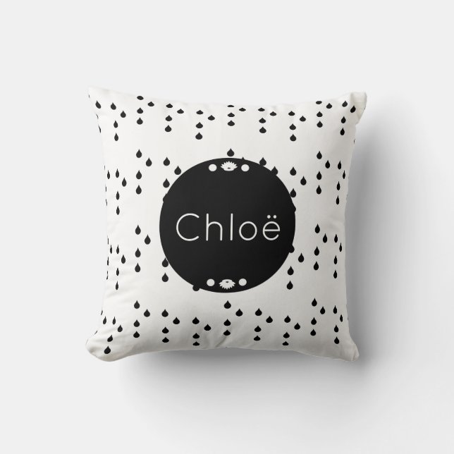 Coussin projeter l'oreiller avec motif de gouttes à eau mo (Recto)