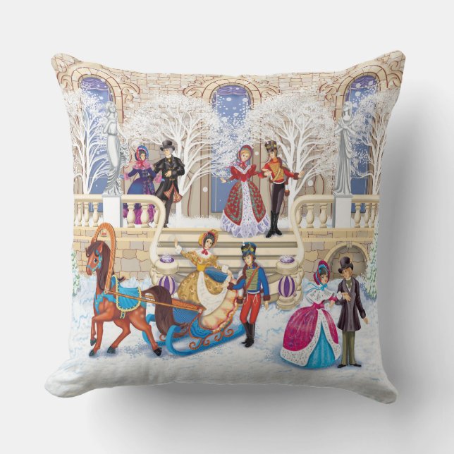 Coussin Promenade hivernale (Recto)
