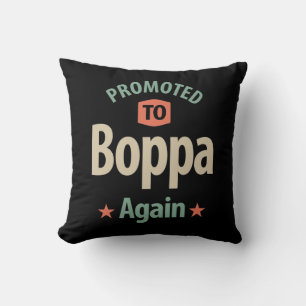 Coussin Promu À Boppa À Nouveau   Cadeau Père Grand-Père