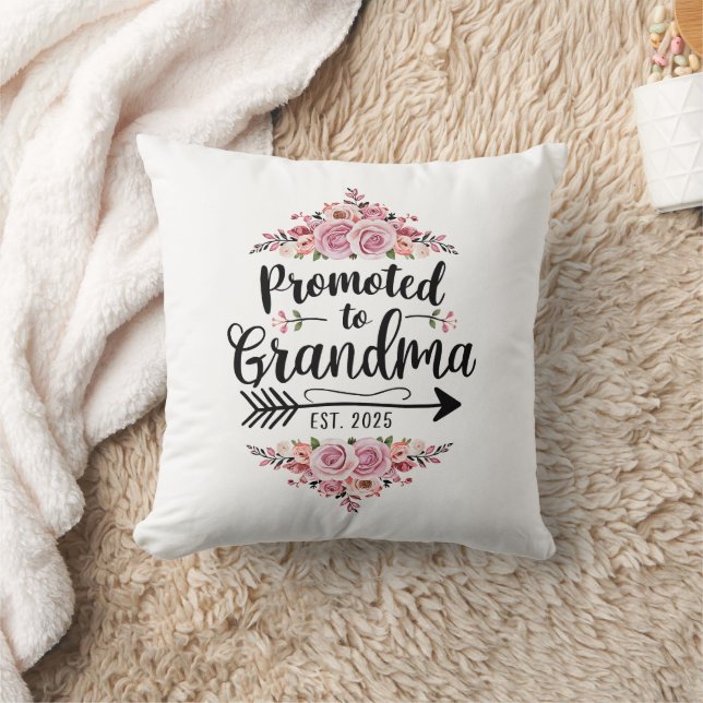 Coussin Promu À Grand-Mère 2025 Faire-part De Grossesse (Couverture)