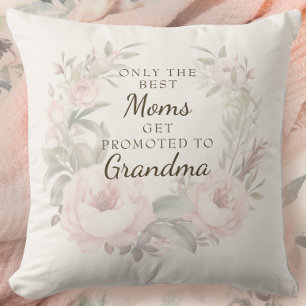 Coussin Promu à Grand-mère Meilleure maman Floral