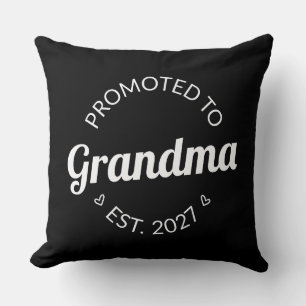 Coussin Promue Grand-mère dès 2027 Nouvelle Mamie Je