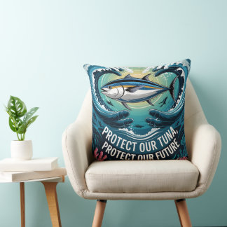 Coussin Protéger notre thon Protéger notre avenir