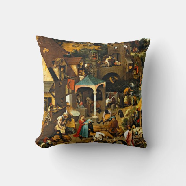 Coussin Proverbes Néerlandais-1559 Pieter Bruegel Elder (Recto)