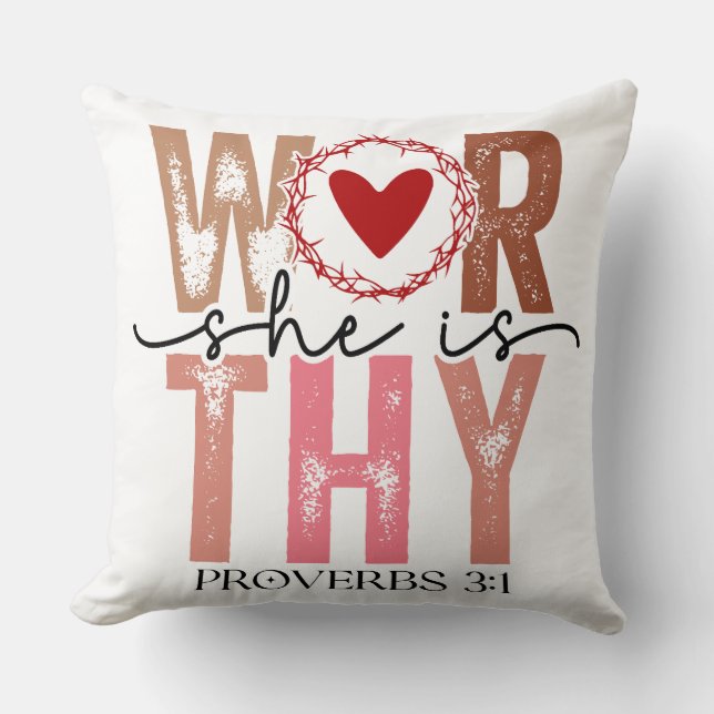 Coussin Proverbs 3:1 Faith (Recto)