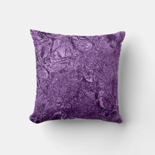 Coussin Prune pourpre d'améthyste de parties scintillantes