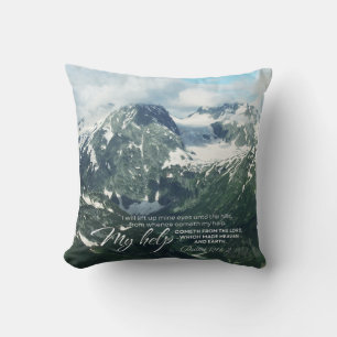 Coussin Psaume 121 Je lèverai mes yeux vers les collines