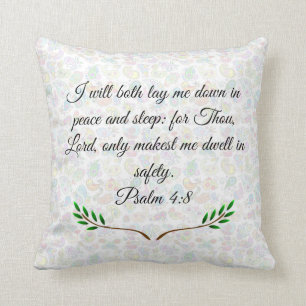 Coussin Psaume 4:8