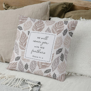 Coussin Psaume 91:4 Custom Prayer Keepsaké Cadeau moderne