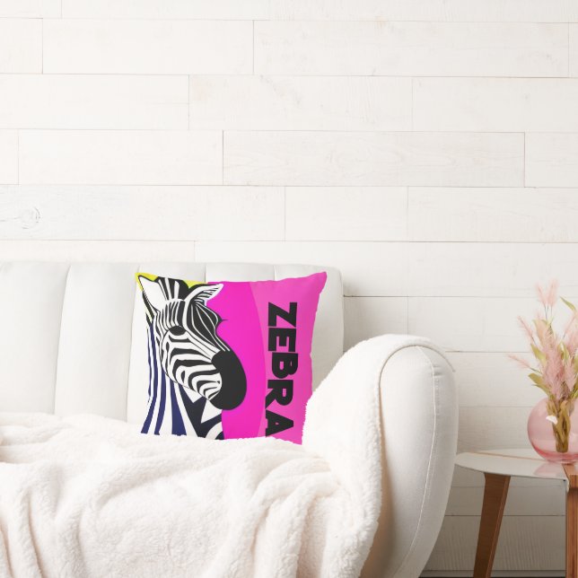 Coussin Psychedelic Zebra sur Nursery (Canapé)