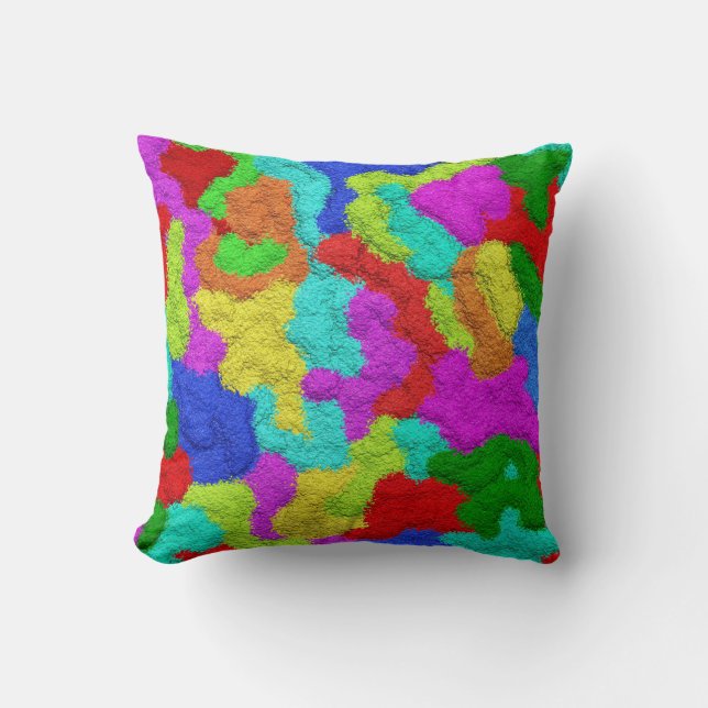 Coussin psychédélique de motif de parties (Recto)