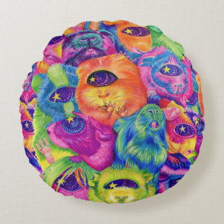 Coussin psychédélique de pile de cobaye
