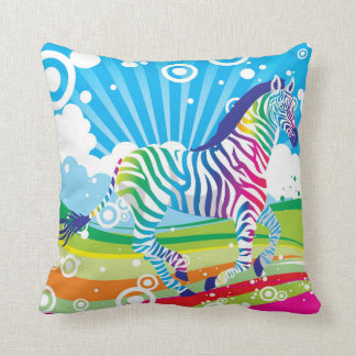 Coussin psychédélique de zèbre