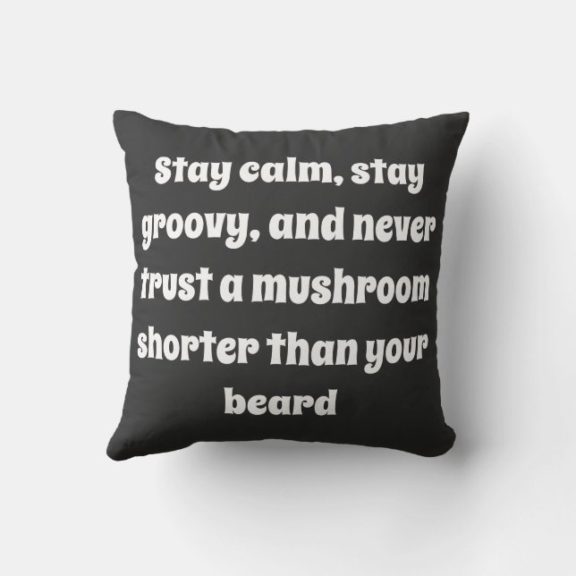 Coussin Psychédélique Guru Trippy Hippie Champhroom (Verso)