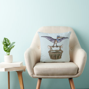 Coussin Pteranodon Portant Un Panier