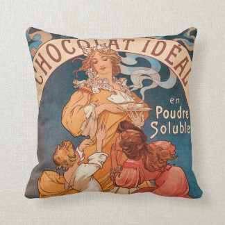 Coussin Publicité française de cru de chocolat
