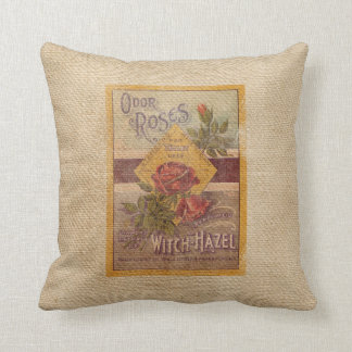 Coussin Publicité vintage de noisette de sorcière de roses