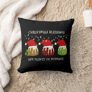 Coussin Pudding de Parties scintillant de Noël Père Noël B