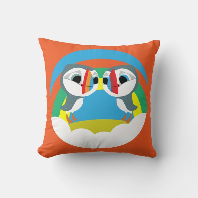 Coussin Puffin Rocks (Recto)