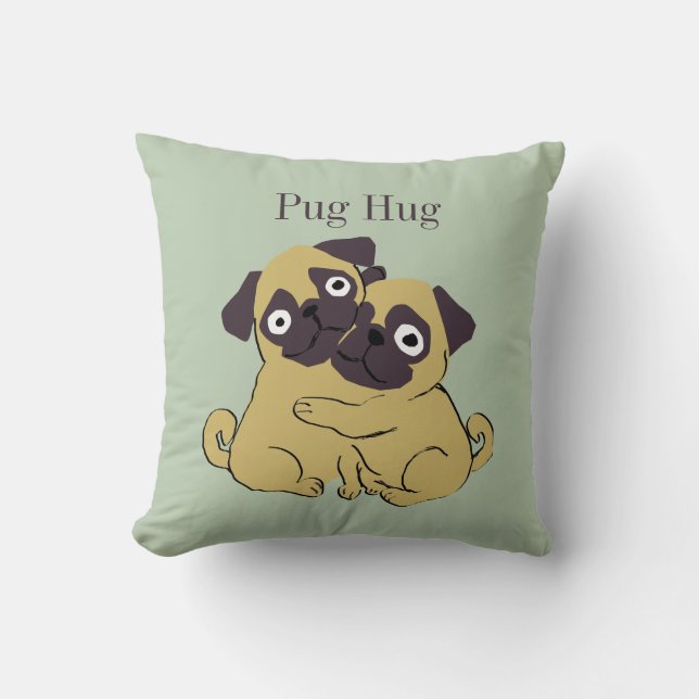 Coussin Pug hug  (Recto)